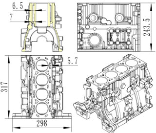 cylinder liner Engine block1
