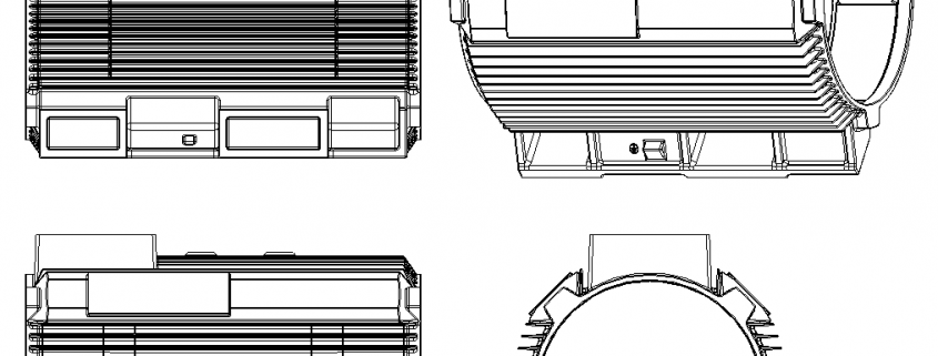 Motor diagrama mecanismo vivienda